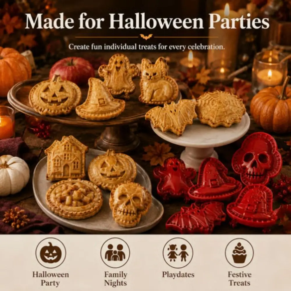 Pumpkin Pastry Nonstick Hand Pie Mold 8 Shapes Food Grade Pie Cutter Mini Size Nonstick Holiday Baking Baking Supplies Fall