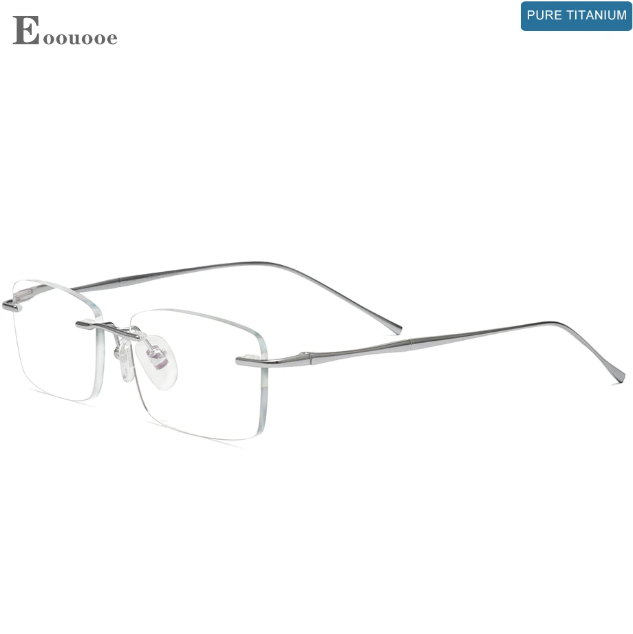 

Rimless Titanium Design Style Glasses Men Zero Myopia Spectacles Lightweight Oculos Anti Blue Light Eyewear Glasse Frame