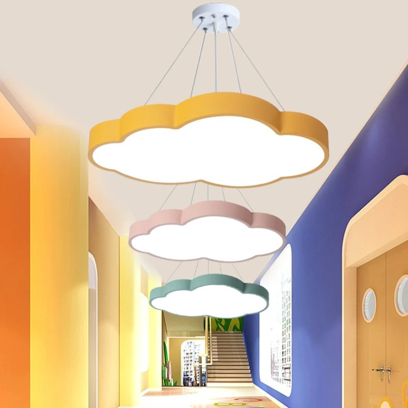 Modern Cloud Shaped Led Pendant Light Nordic Minimalist Indoor Lighting Bedroom Chandelier Dining Room Hanging Lamps Study Decor