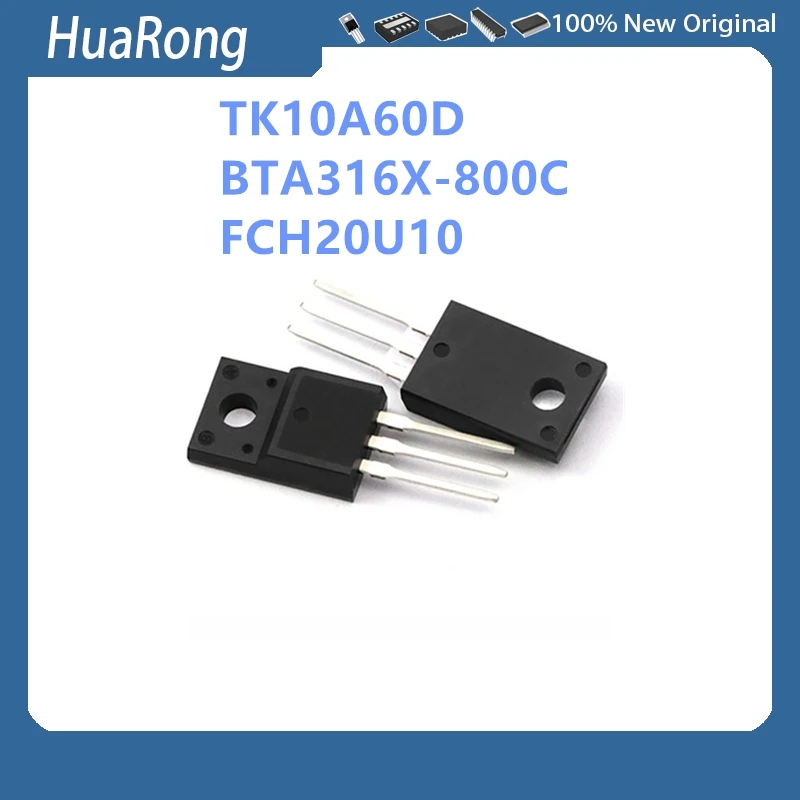 10 Pçs/lote TK10A60D K10A60D BTA316X-800C BTA316X FCH20U10 20U10 TO-220F