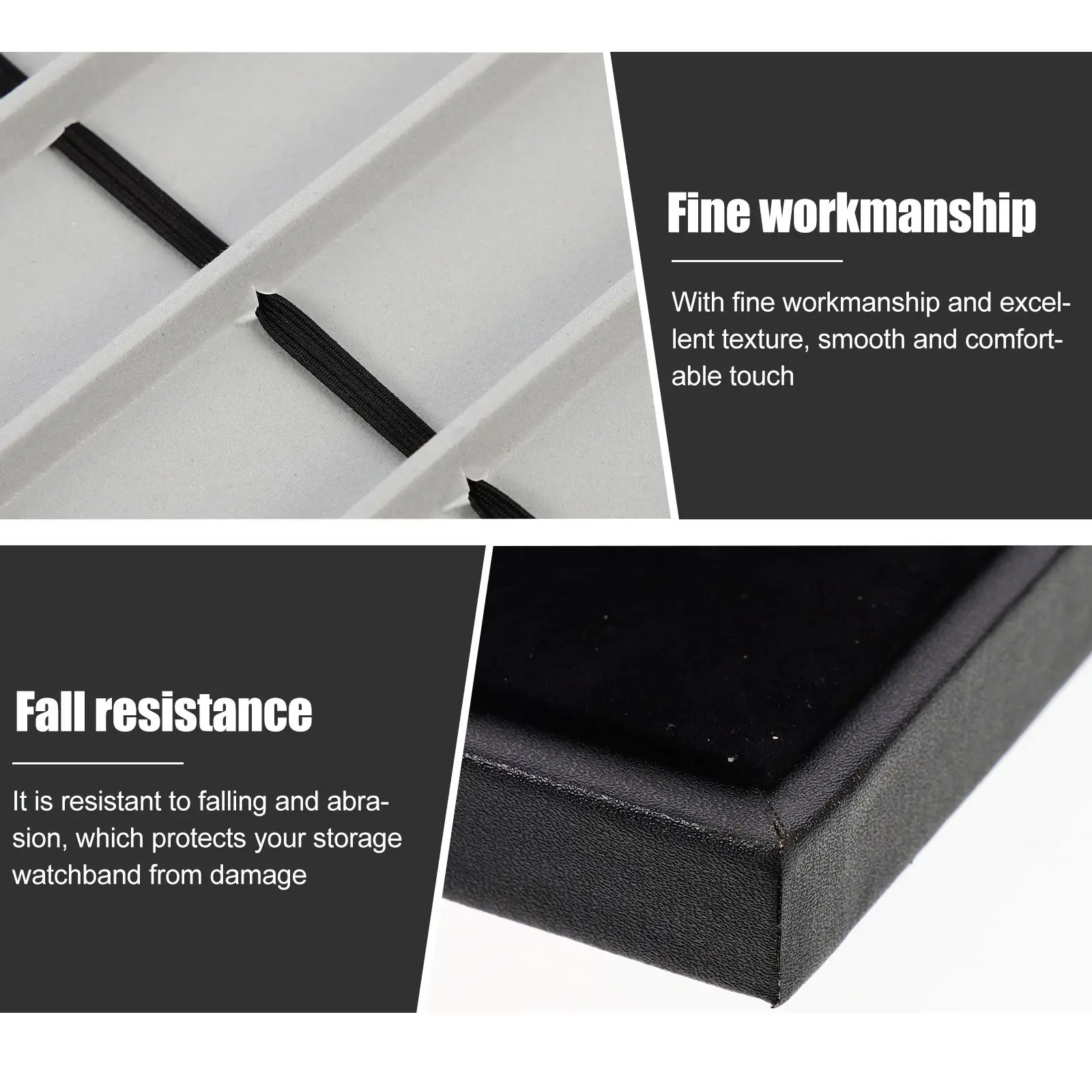 Watch B Velvet Wood Watchb Tray ganizer Storage Watch B Storage Box for Bracelet Collection Jewelry Display St