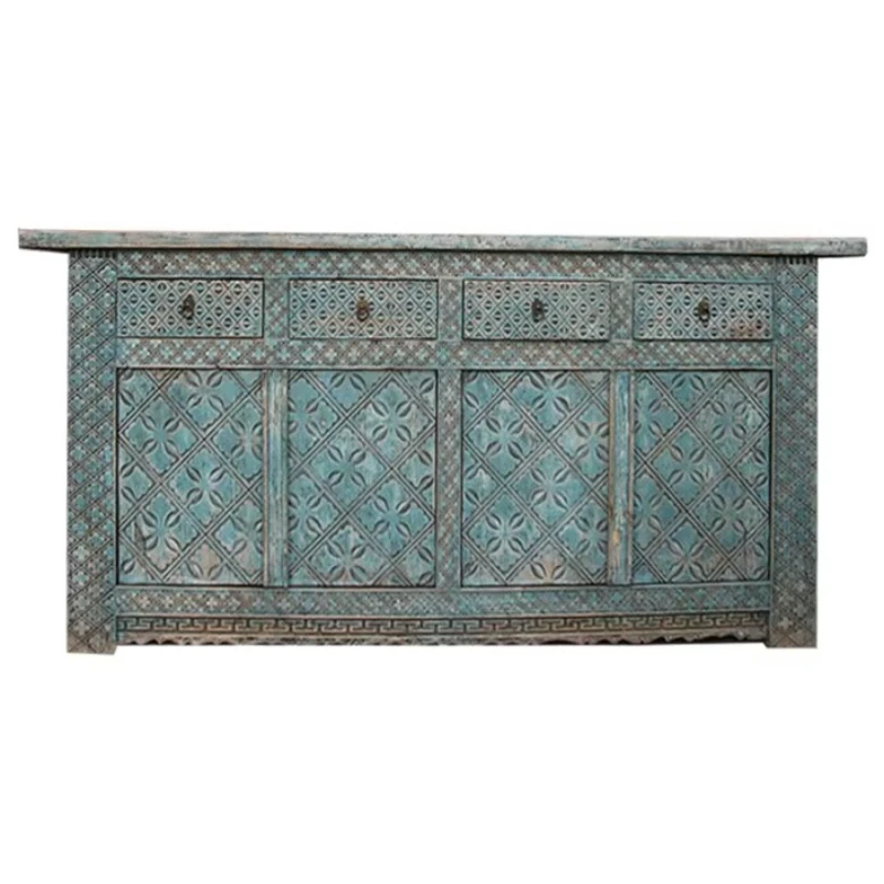 Wood Drawer Carved Chest Furniture Locker