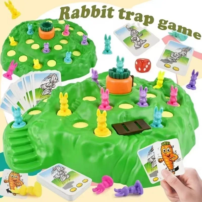 Rabbit Trap Puzzle Defense Radish Toy Children Double Chessboard Game Competition Parent Child Interactive Strategy Game