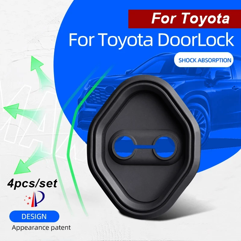 

Silicone Car Door Lock Protective Cover Case For Toyota C-HR Highlander RAV4 Vios Camry Avalon Corolla Prius Yaris L Allion