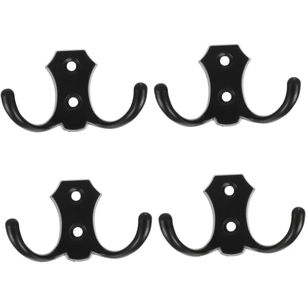 2–10 Stück Wandhaken aus Zinklegierung mit zwei Haken, robuste Kleideraufbewahrungsbügel für Flur, Schlafzimmer, Badezimmer