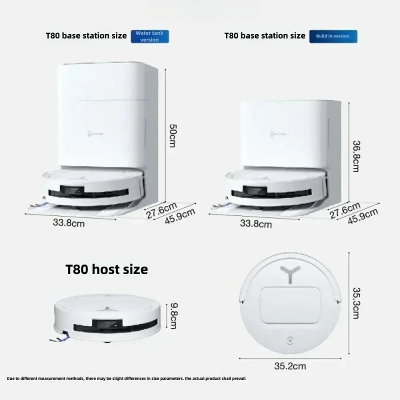Ecovacs T80 스마트 로봇 진공 드럼 클리너 자동 세척 청소 및 활성 물걸레 기능