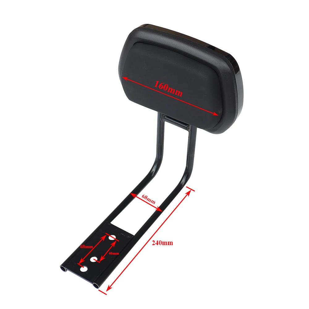 Cuscino modificato per scooter elettrico Doppio sedile da guida Staffa per schienale adatta per accessori per scooter elettrici da 10 pollici 8