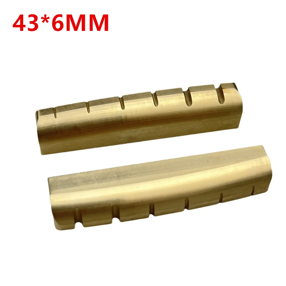 1 Piece Solid Brass Metal Electric Guitar Nut 43mm for Gibson Les Paul LP SG Style Electric or Acoustic Guitars