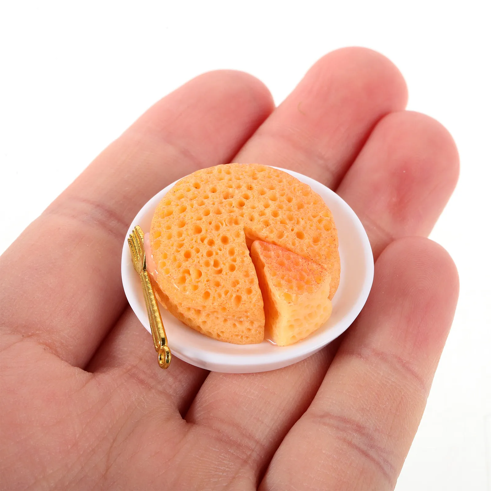 

Miniature Dollhouse Cake Realistic Design Portable DIY Scene Decorative Food Accessories for Home Travel Entertainment Micro