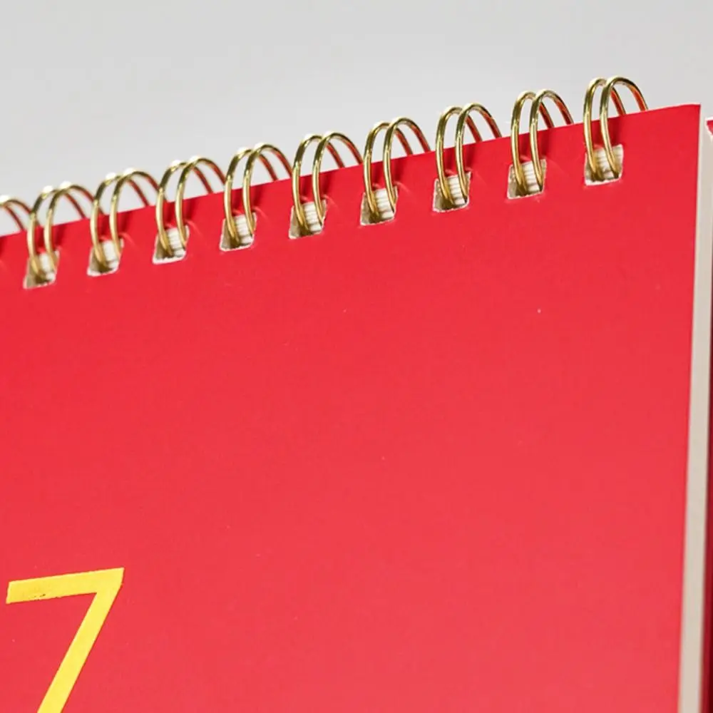 Paper 2027 Desk Calendar Spiral Binding Monthly View Monthly Planner Morandi Color Desktop Size Standing Table Calendar