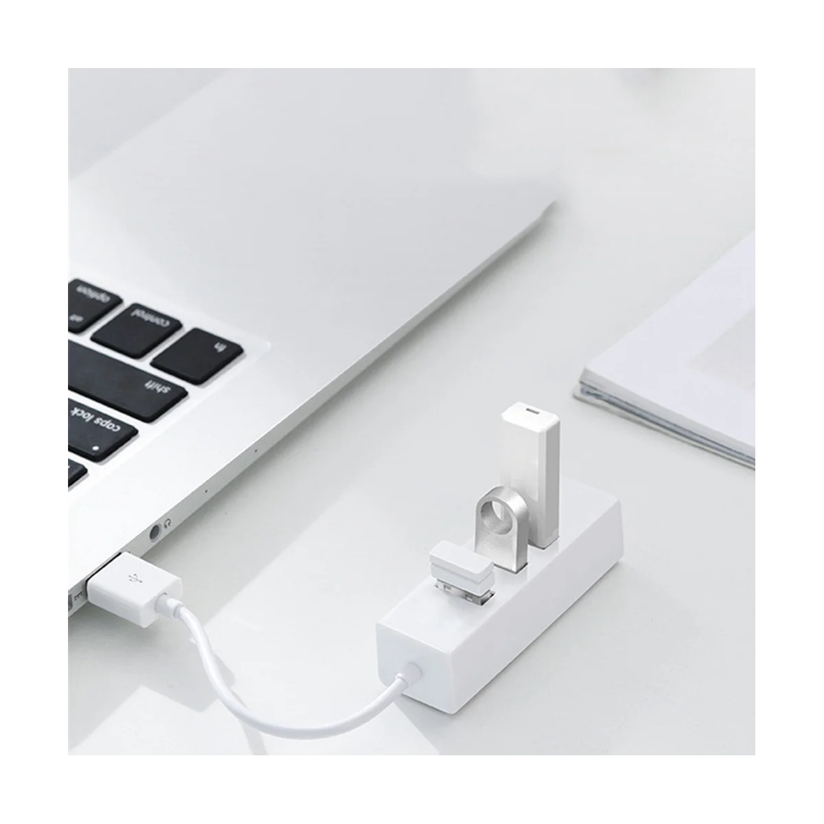 AT87-5Pcs Hub USB Multi 2.0 Hub USB Splitter Power Adapter High Speed 4 Port All in One for PC Windows Computer Accessories A