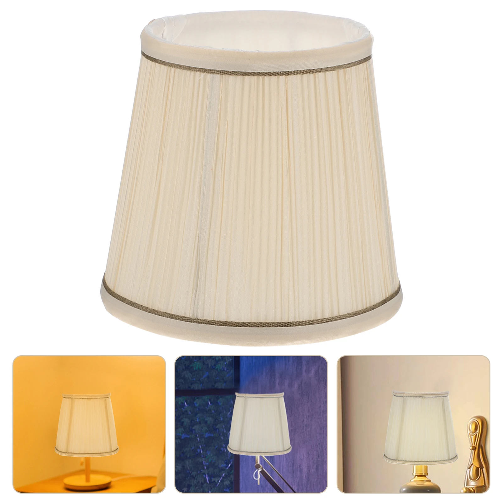 

Fabric Lampshade Beige Silk Wrinkle Cloth Cover Dust Protection Home Decor Cloth Lampshade Ceiling Pendant Lamp Shade
