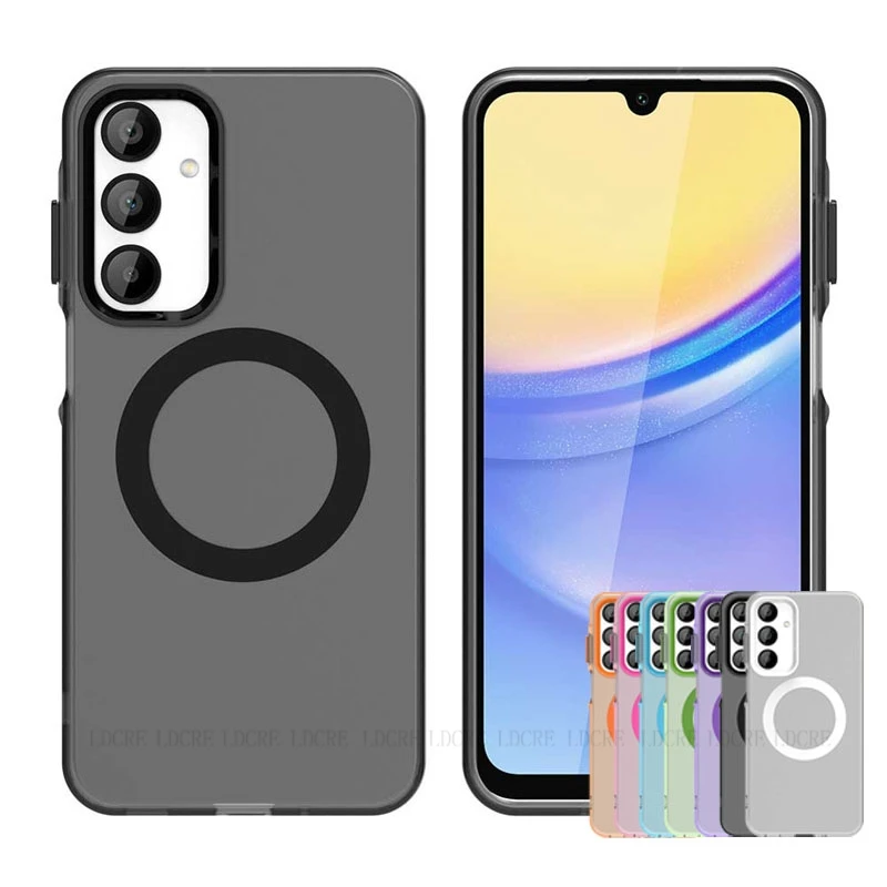 

For Cover Samsung Galaxy M35 Case Samsung M35 Capa Shockproof Transparent Colour Annular Magnetic Matte Clear Fundas Samsung M35