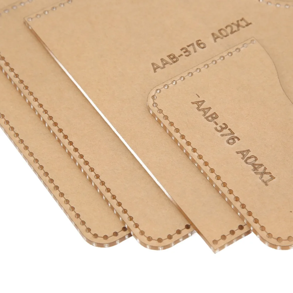 4pcs Clear Acrylic Bag Template Acrylic Easy Crafting Cutting Stencil Leather Pattern Handbag Making Stencil Crafting Projects