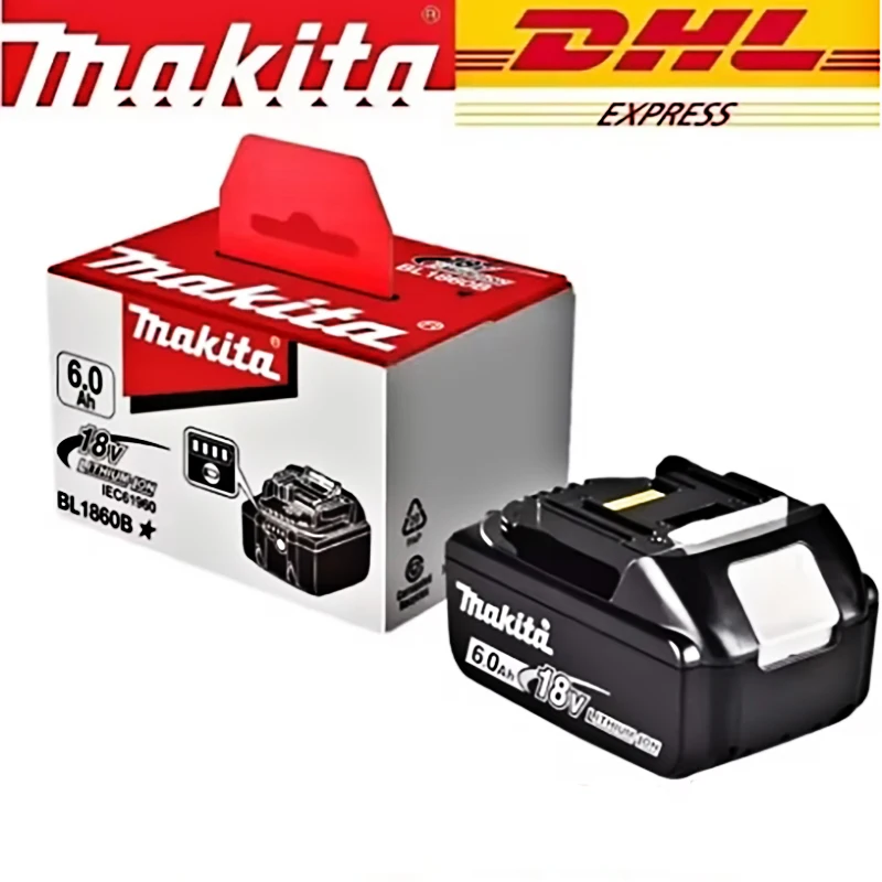 

100% NEW Original Makita 18V 6.0Ah battery, for Makita BL1830 BL1830B BL1840 BL1840B BL1850 BL1850B model power tools battery