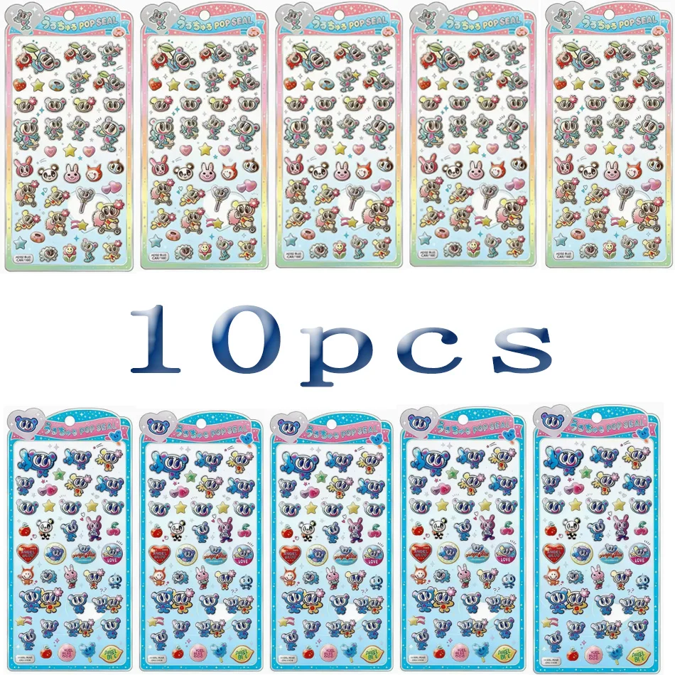 

HOT Angel blue jelly stickers Japanese blue phone case Boys and girls DIY decorative stickers toys 3D relief stickers