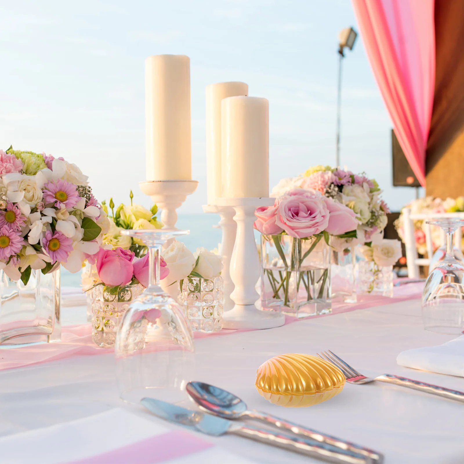 

10Pcs Seashell Style Candy Boxes Festive Small Gift Containers for Birthday Wedding Party Favors Keepsakes Jewelry Storage Box