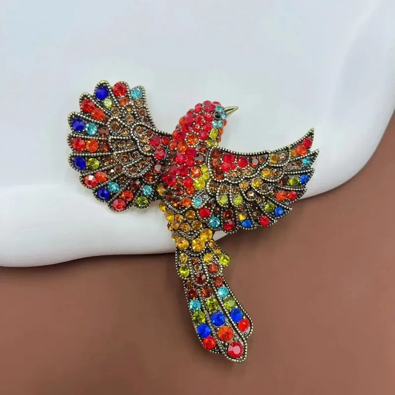 1 Baroque Luxury Bird Ladies Brooch，Suit Coat Clothing Accessories，Party Holiday Banquet Wear Gift Pins，Sober and Graceful