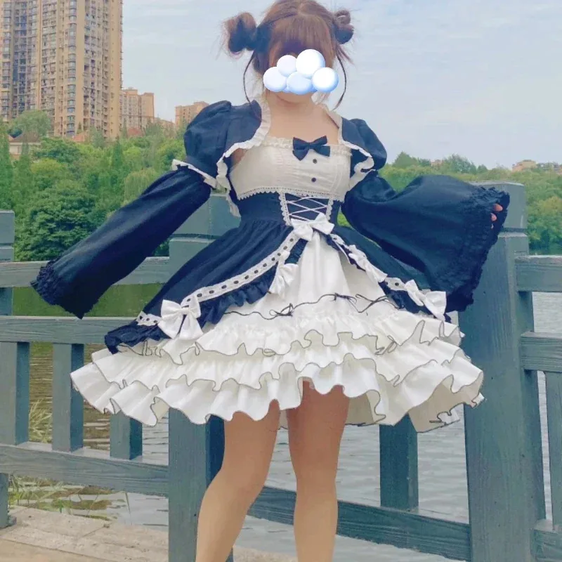 

CyVictorian Vintage Lolita Dress Women Gothic Y2k Puff Short Sleeve Laminated Flounces Mini Dresses Bow Ruffles Princess 2025