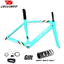 CECCOTTI Logo Carbon Bike Frame, Road Bicycle Frameset, Use BSA 68mm BB