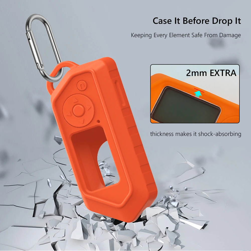 Silicone Protective Case with Hanging Buckle Soft Protector Case Cover Anti Scratch Anti-Drop for Flipper Zero Cover