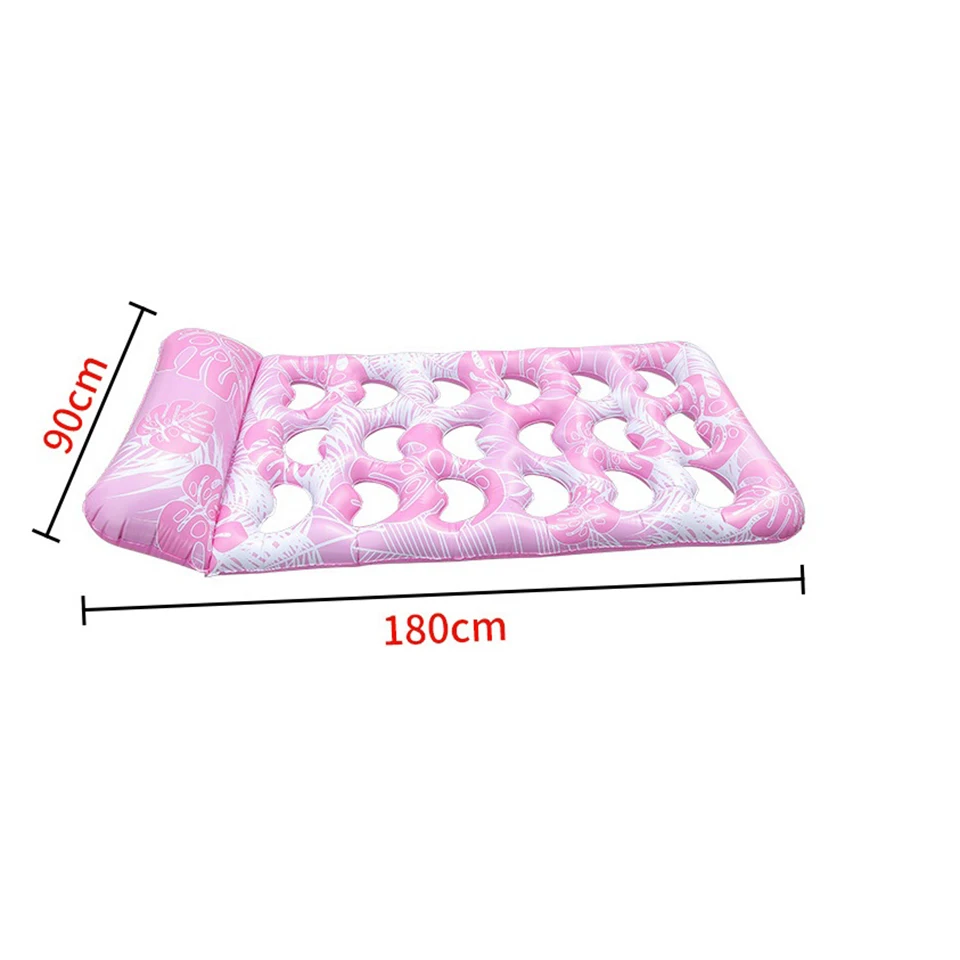 PVC Aufblasbare Schwimminsel für Erwachsene, 180*90CM Lange Hohlluftmatratze für Wasser, Schwimmbad, Strand & See, Entspannungs-Schwimmbett FY-3 – Detail 1