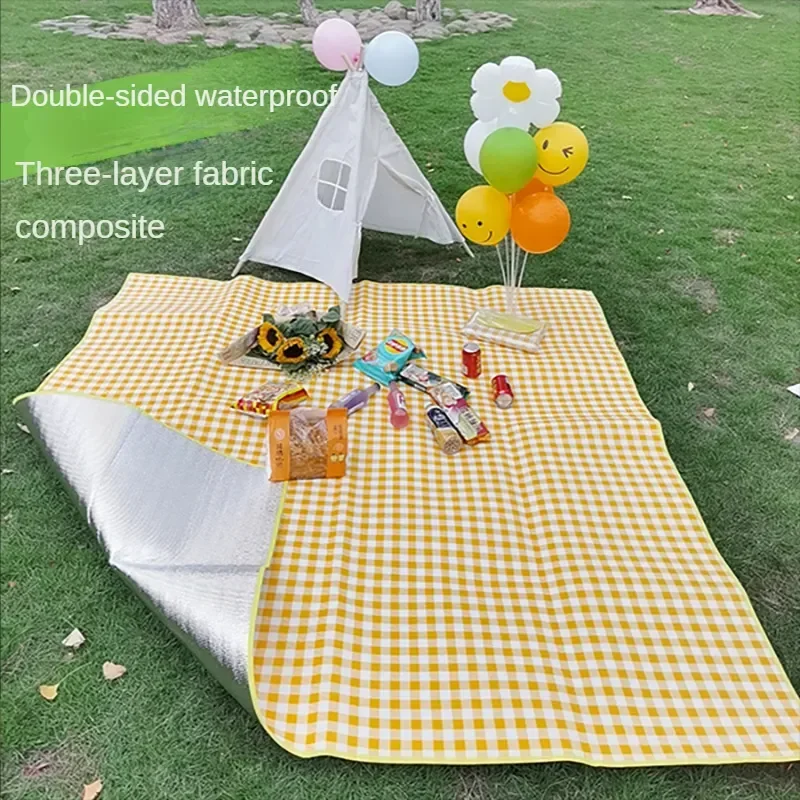 

Picnic Mat Camping Hiking Outdoor Portable Beach Blanket Folding Camping Mat Thick Waterproof Lawn Cloth Camping Equipment Mat