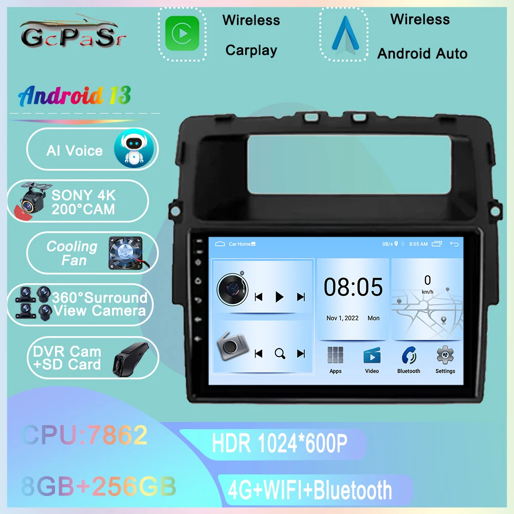 Andorid 13 Car Multimedia Radio Player Navigation For Nissan Primastar J4 For Opel Vivaro X83 Carplay NO 2Din DVD QLED Screen