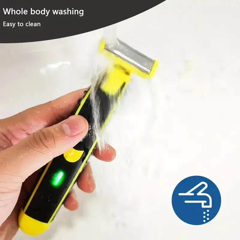 Full Body Washed Wet And Dry Shaver Rechargeable USB T Shaped Electric Shaver Portable Full Body Trimmer for Men & Women