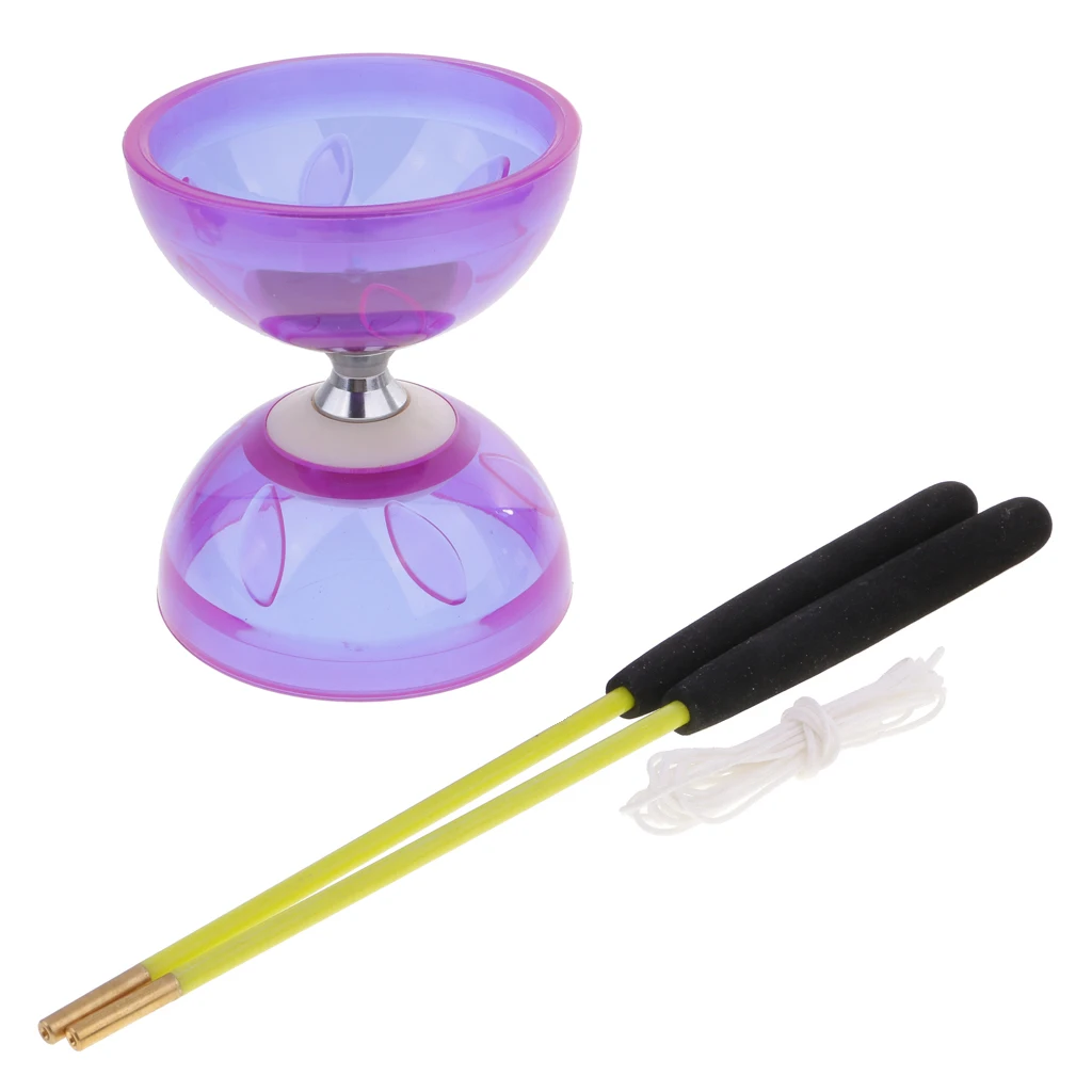 Traditionelles Spiel, dreifache Diabolo-Lager-Set mit Stäbchen, Seil, Gummi-Yo-Yo-Bälle, Jonglier-Diabolo-Clown-Spielzeug, Geschenke für Kinder und Erwachsene