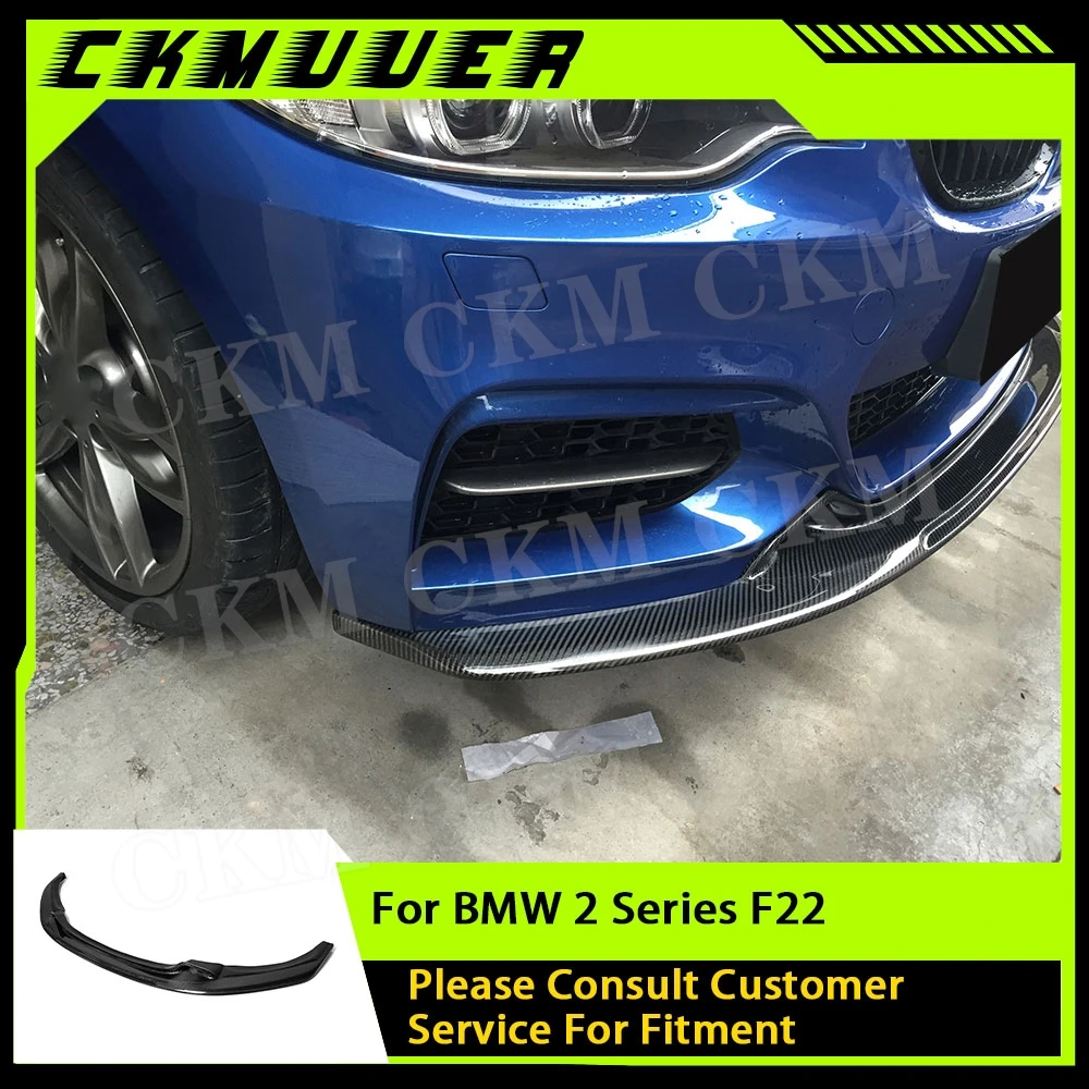 CKMUUER Alerón Delantero de Fibra de Carbono para BMW Serie 2 F22 220i 228i 235i M235i M Sport 2014 2015 2016 2017