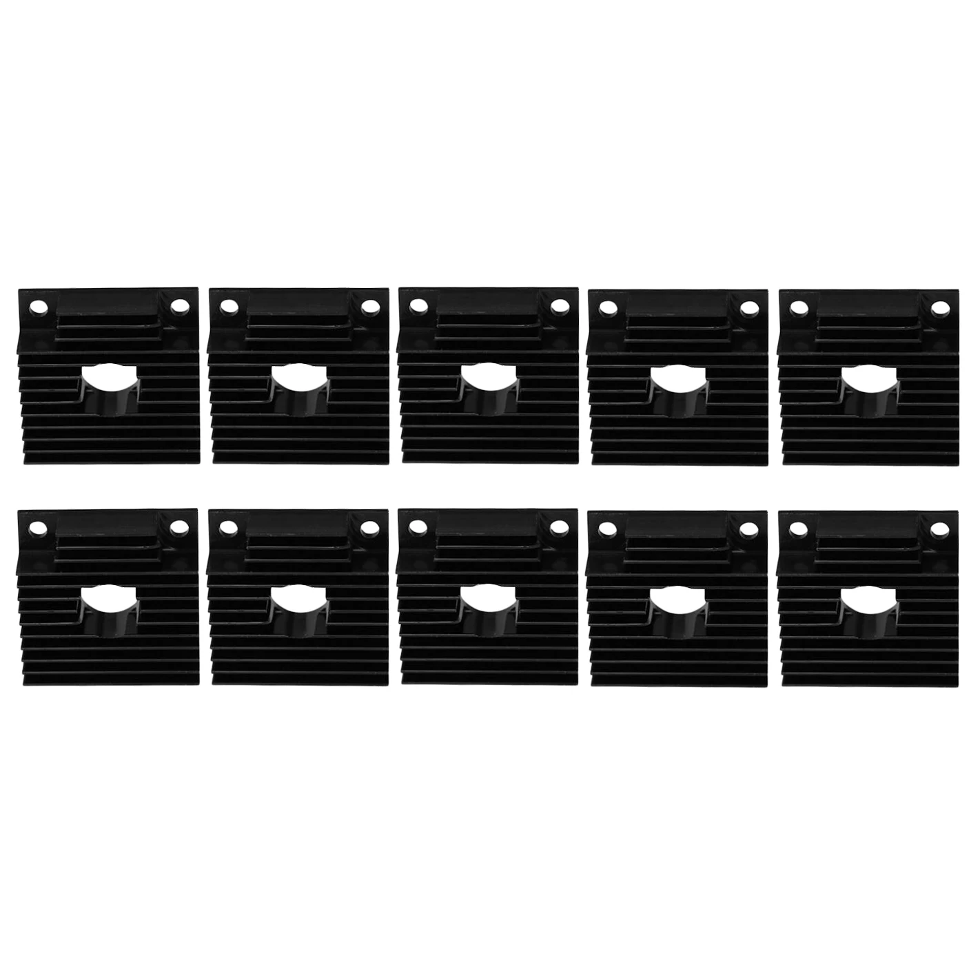 10 Pcs 3D Printer MK7 / MK8 Black Extruder Alumina-Resistant Heat Sink 40 x 40 x