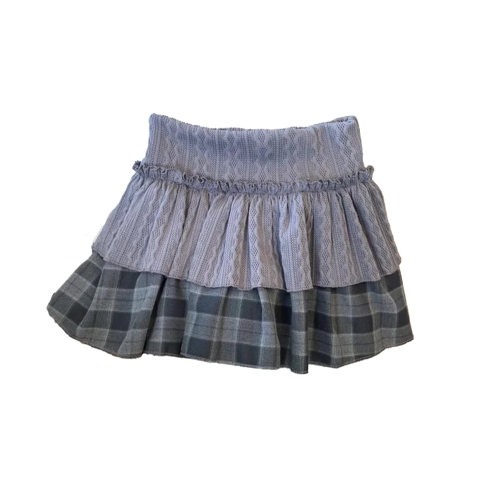 

Женская серая сетчатая повседневная мини-юбка Y2K Harajuku Cute School High Street 2000S Стиль Ретро Сексуальная короткая юбка Одежда 2025 Новинка