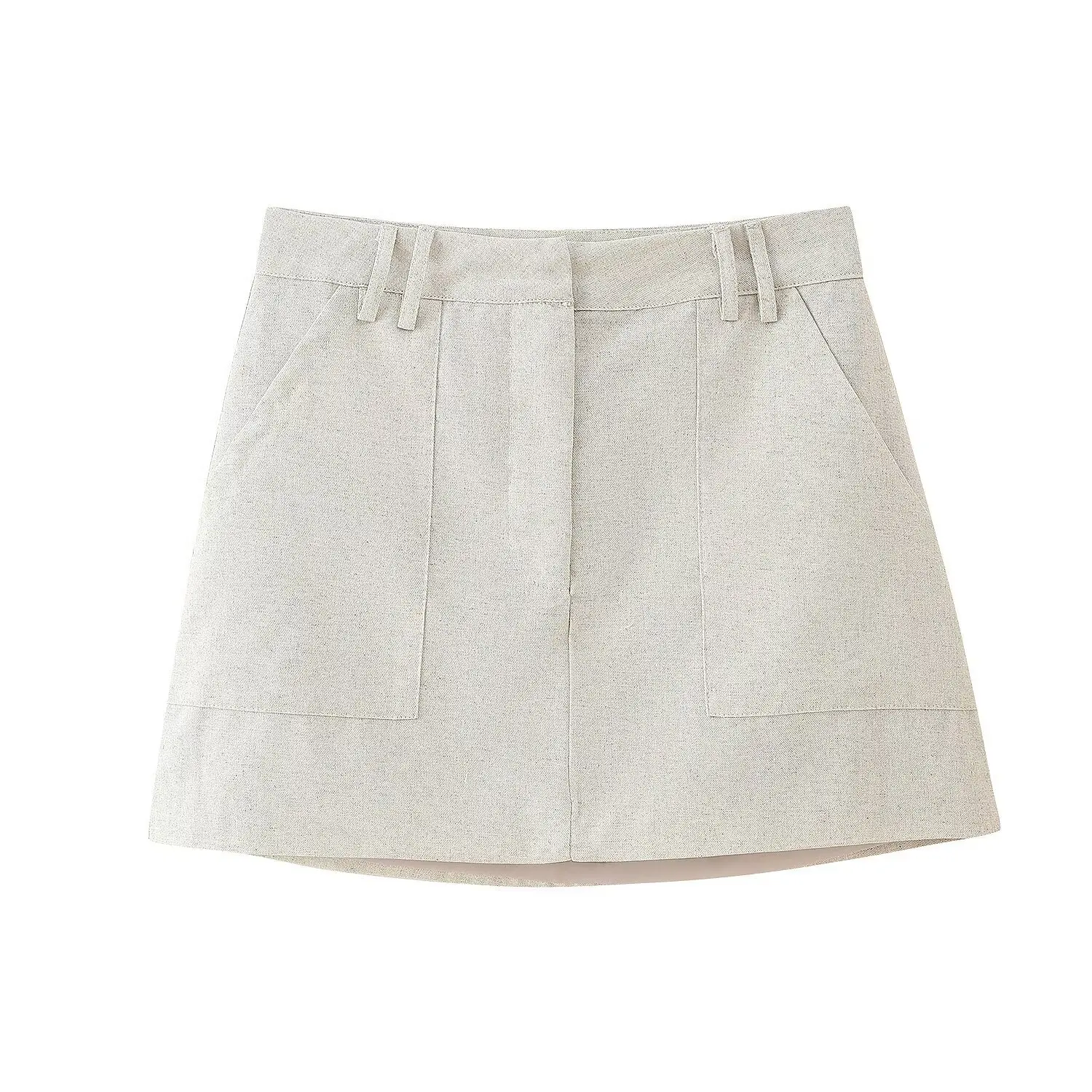 2025 مجموعة جديدة المرأة غير المتماثلة مشبك سترة تنورة قصيرة مجموعة الجولة الرقبة أكمام أعلى ألف خط تنورة الصيف جديد مجموعة أنيقة غير رسمية