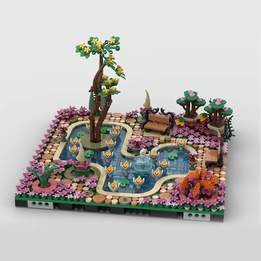 1647PCS MOC Creative Botanical Garden Park Architecture Street View Building Blocks Kits Toys for Children Kids Gifts Toy Bricks