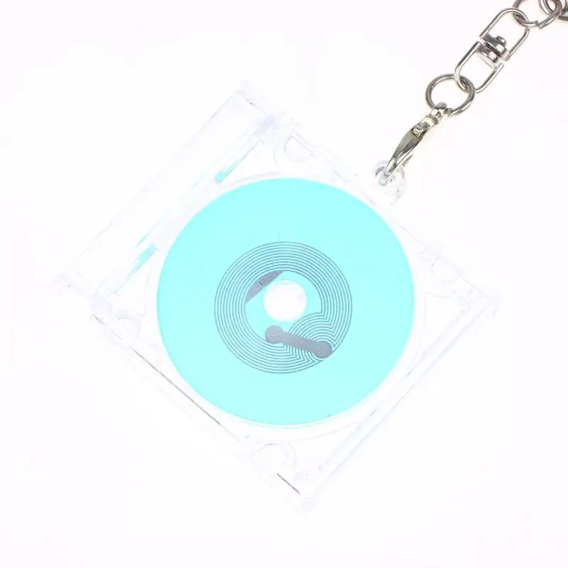 1 Stück Mini NFC CD Vinyl-Schallplatten-Schlüsselanhänger Musik-Link-Anhänger Klare Hülle DIY-Geschenk für Kpop-Fans Musikliebhaber Taschen-Schlüssel-Dekoration – Detail 13