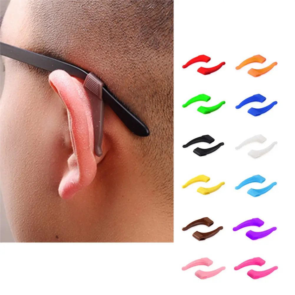 

24Pair Silicone Eyeglasses Antiskid Ear Pads Durable Non-Slip Glasses Ear Hooks Exercise Running Fixed Medium Size
