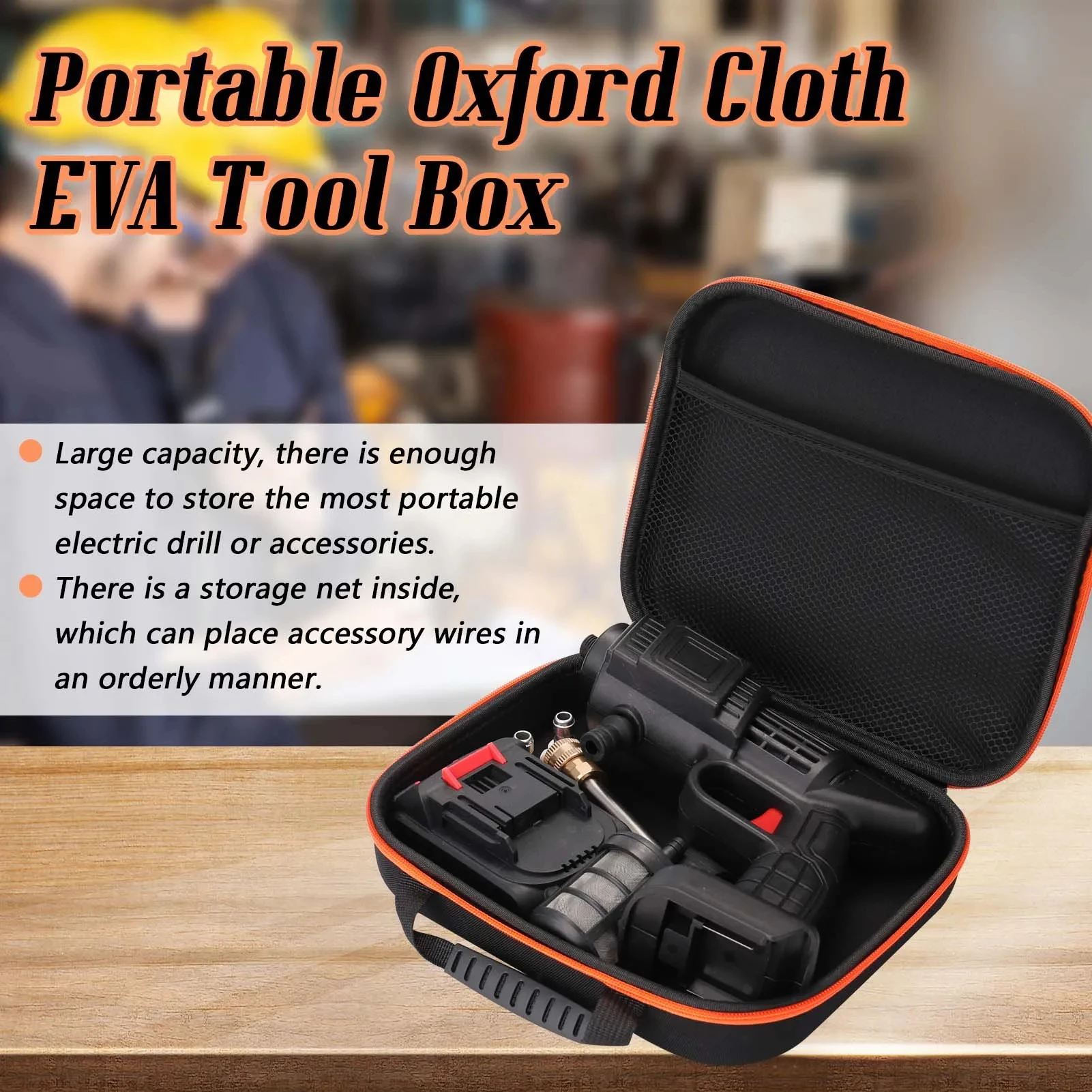 AYOUTE Tool Bag Oxford Cloth EVA Empty Storage Bit Organizer Portable Pouch Outdoor Technician Large Capacity Hardware Handbag