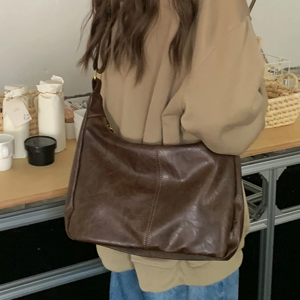 

Сумка-тоут для женщин с внутренними карманами, сумка-мессенджер из искусственной кожи, регулируемый ремень на молнии, сумка-хобо