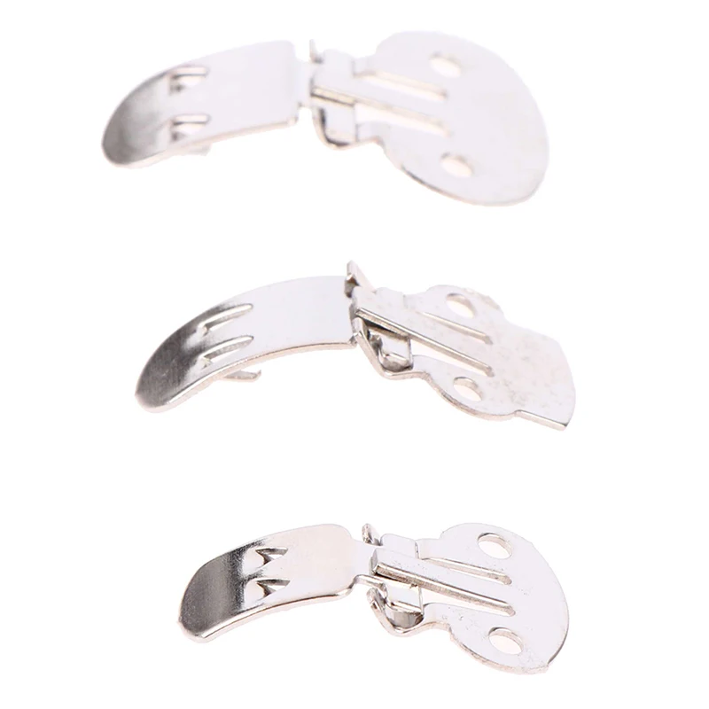 Em branco aço inoxidável flor sapatos clipes, ornamento nas descobertas, DIY Craft fivelas para sapatos acessórios, cor prata, 10pcs por lote