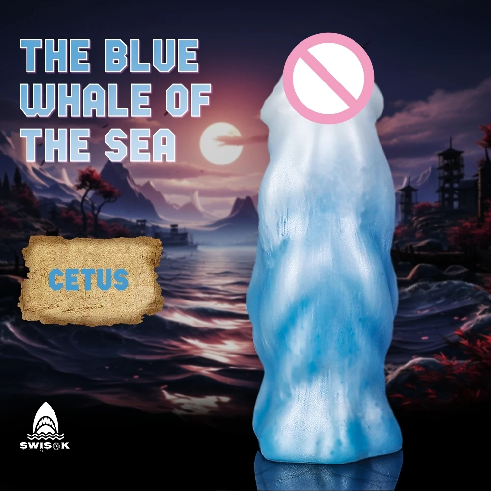 SWISOK Fantasy Dildo Penis Anal Plug Sex Toy Anal Stimulator BDSM Fake Dick 100% Platinum Silicone Toys for Adults Butt Plugs