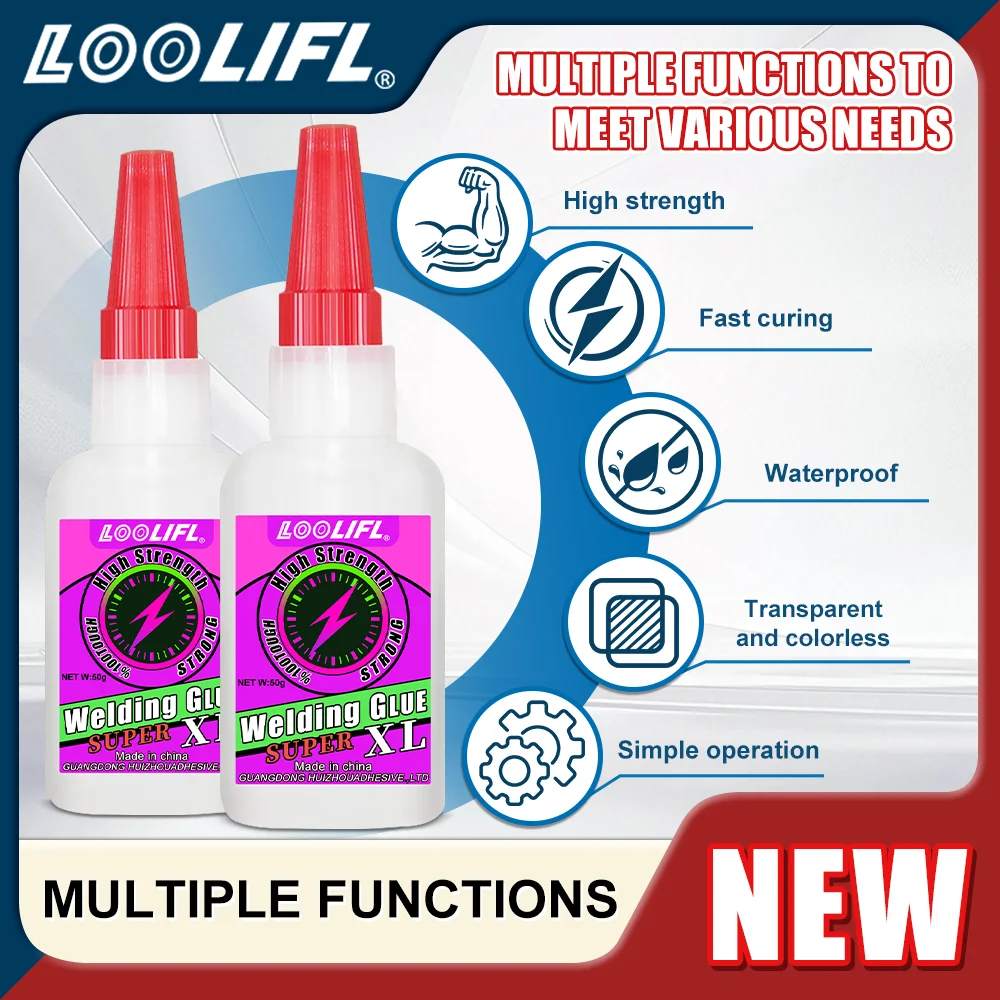 LOOLIFL 50g غراء إصلاح قوي متعدد الوظائف لحام غراء زيتي عالي القوة مقاومة عالية للحرارة غراء قوي سريع البلاستيك الخشب السيراميك معدن عامل لحام