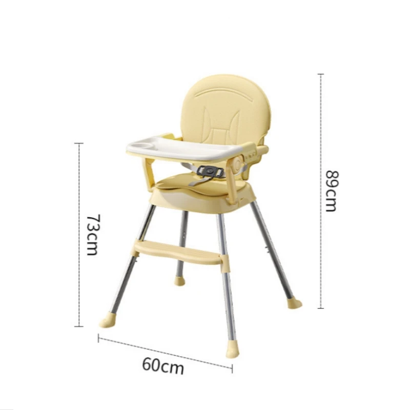 Baby dining chair Multi-functional foldable adjustable height children\'s dining chair home portable baby seat