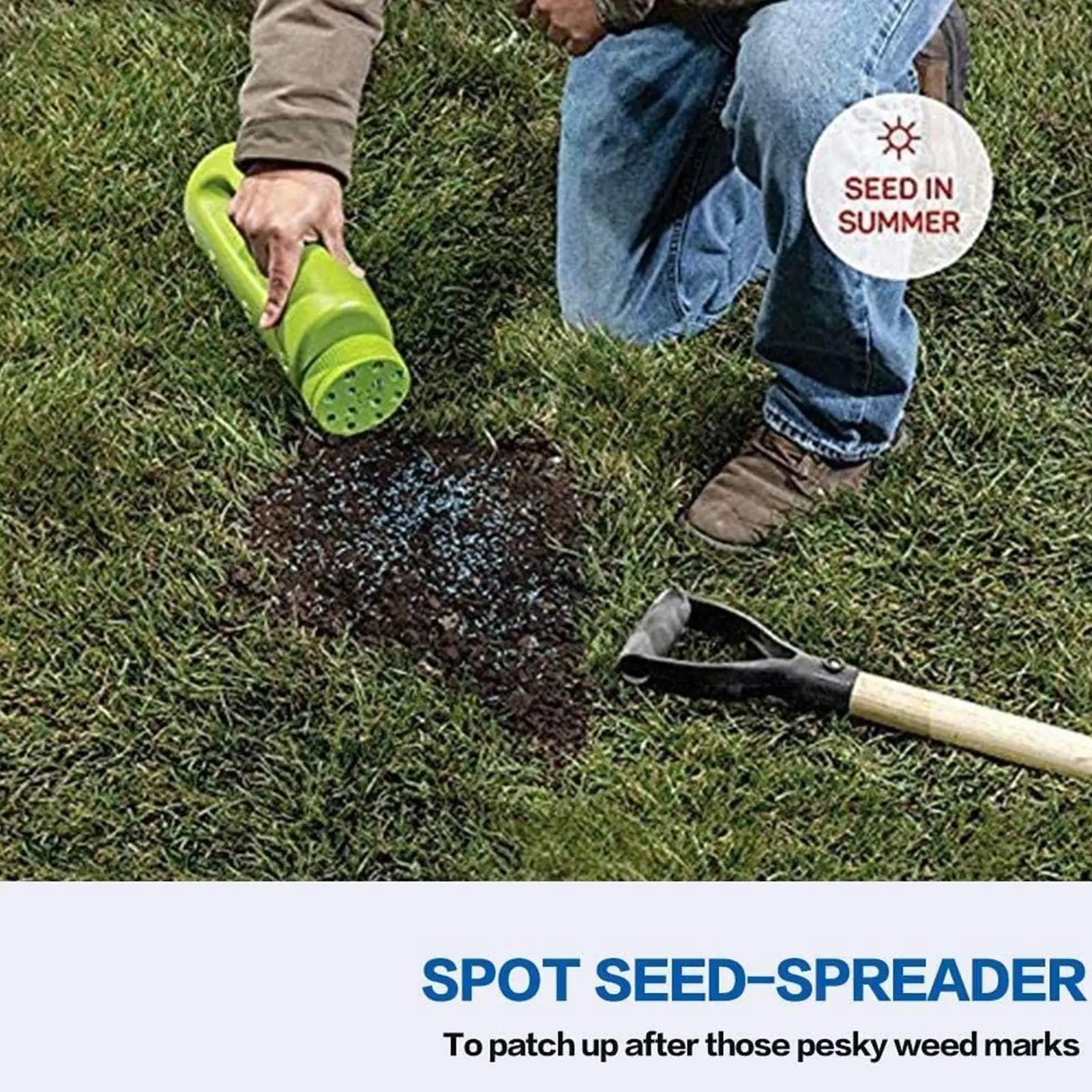 

Ice Melt Spreader 2L Heavy-Duty Garden Distributor Rock Salt Spreader For Fertilizer Sand Gravel Rock Grass Lawn Driveway