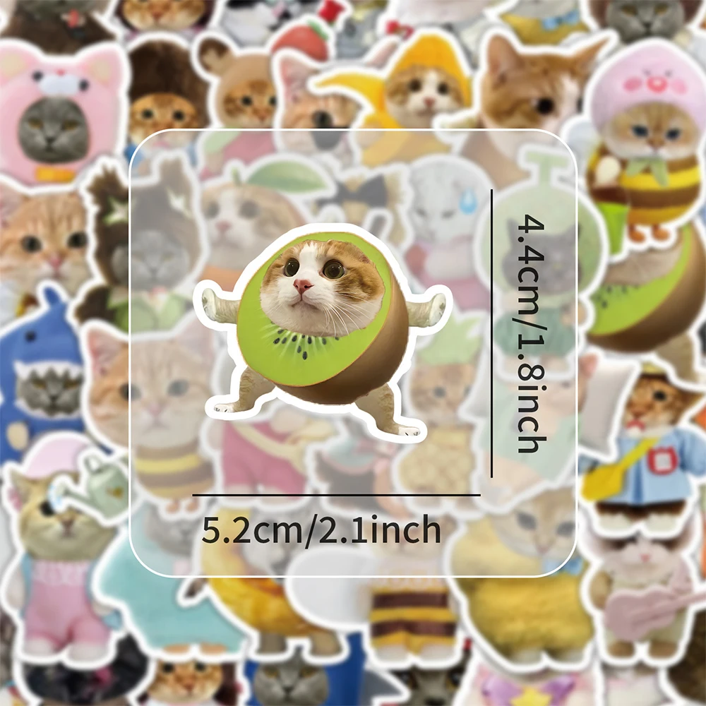 

10/30/50pcs Funny Cute Cartoon Cat Meme Stickers Creative Graffiti Decals Decoration Luggage Phone Laptop Bike Sticker Kids Toy