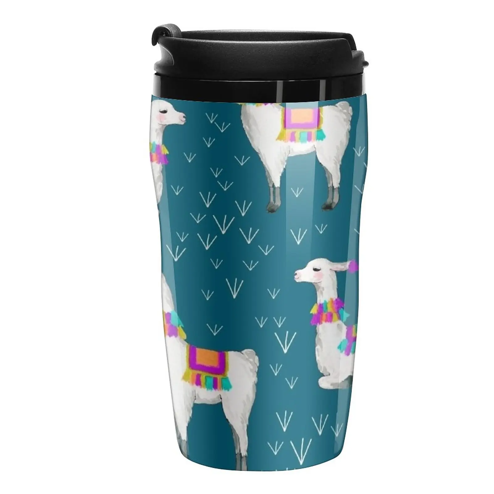 New Watercolor llamas Travel Coffee Mug Espresso Shot Pretty Coffee Cup