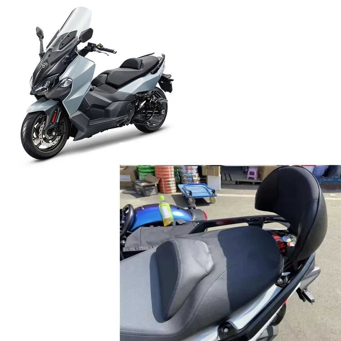 New accessories for SYM TL508 motorcycles: passenger backrest comfort backrest