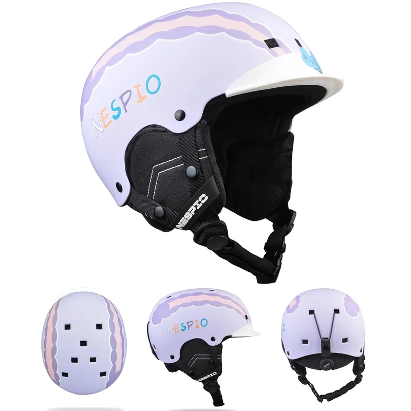 Ski Helmet 2024 Sport Mountain Kid Snowboard Helmet Child Earmuff Ultralight Safety Boy Girl Integrally-molded Motorcycle Helmet