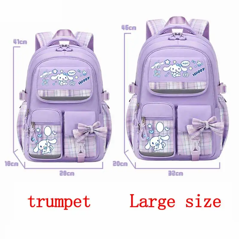 Sanrio Cinnamon Dog cute fashion print school bag for primary school students, stylish children\'s back-to-school backpack