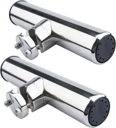 (2PC) Boat Accessories Fishing Rod Holders Rail Mount,Stainless Steel Rod Holder Clamp on 7/8